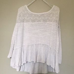 Free people knitted cotton and lace